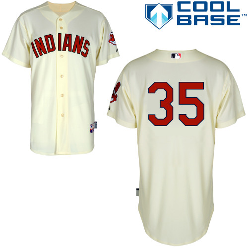 Marc Rzepczynski #35 MLB Jersey-Cleveland Indians Men's Authentic Alternate 2 White Cool Base Baseball Jersey